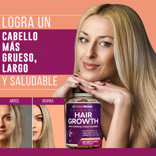 HairGrowth® - Vitaminas Para El Crecimiento del Cabello + Regalo 🎁