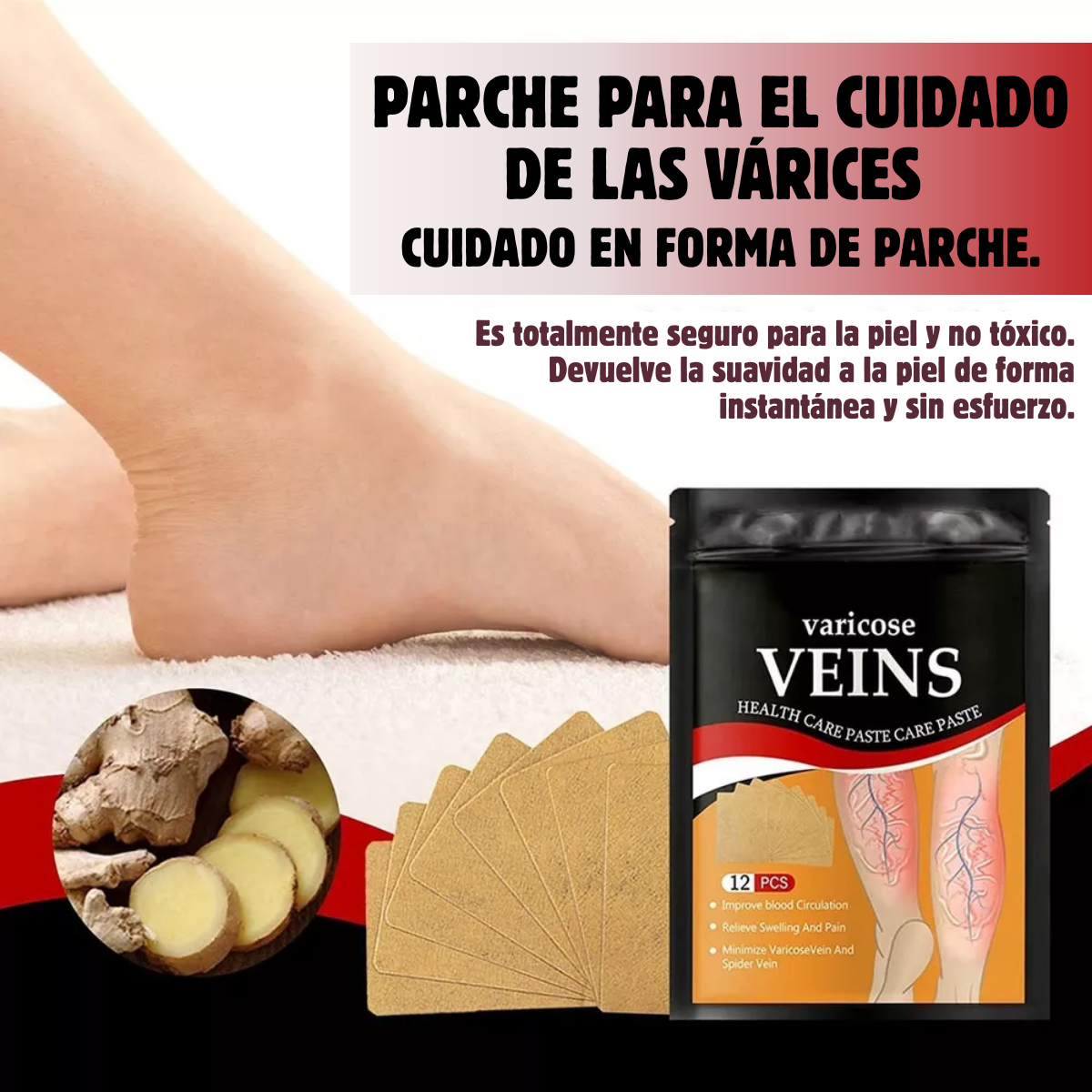 3 Pack Parches para Varices (Cada pack 12pcs)